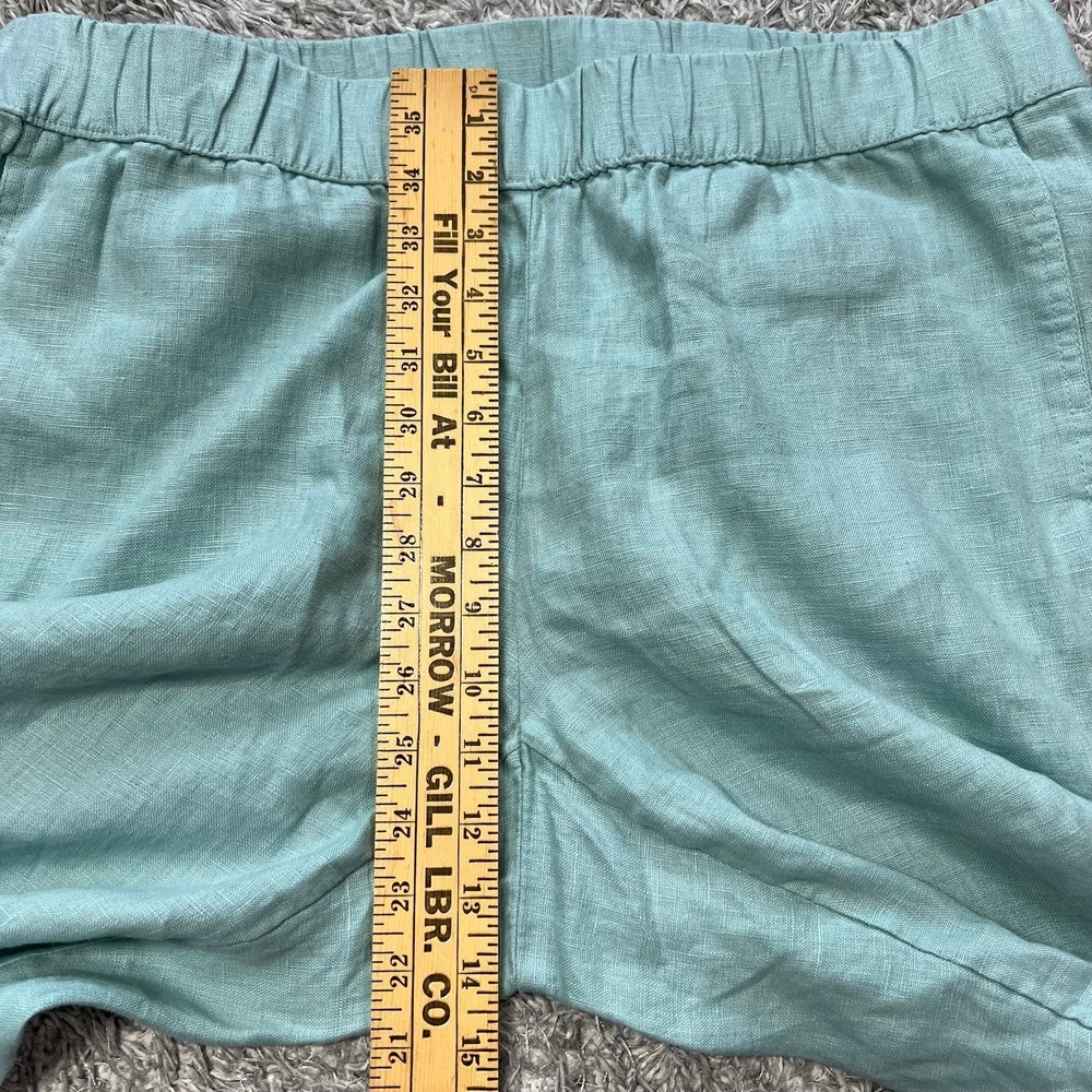 NWTnPure Jill Linen Crop Pants Pull On Elastic Waist Womens XL Lucite Coastal - Picture 10 of 11